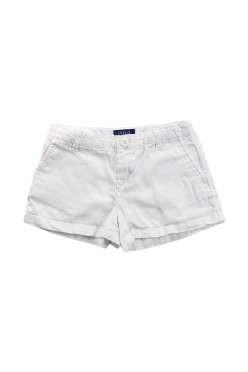 A White Shorts from Polo Ralph Lauren in size 6T for girl. (Front View)