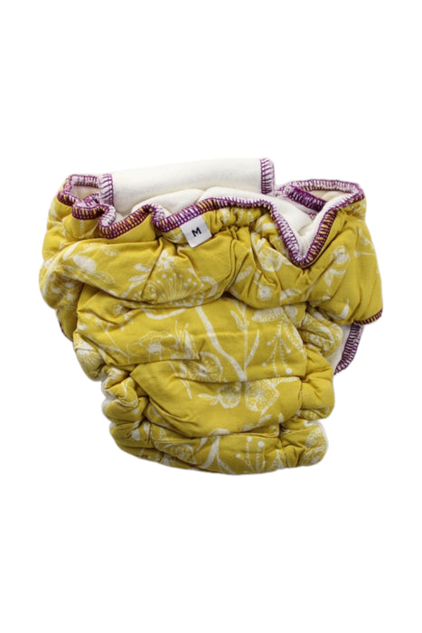 A Yellow Cloth Diapers from Sloomb|Sustainablebabyish in size 3-6M for girl. (Back View)