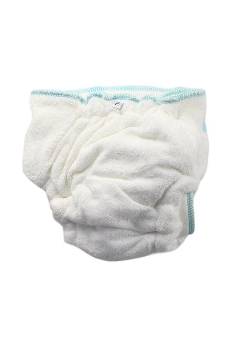 A Green Cloth Diapers from Sloomb|Sustainablebabyish in size 3-6M for neutral. (Back View)