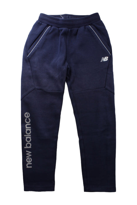 A Blue Sweatpants from New Balance in size 7Y for boy. (Front View)