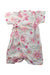 A White Short Sleeve Rompers from Miki House in size 6-12M for girl. (Front View)