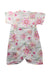 A White Short Sleeve Rompers from Miki House in size 6-12M for girl. (Back View)