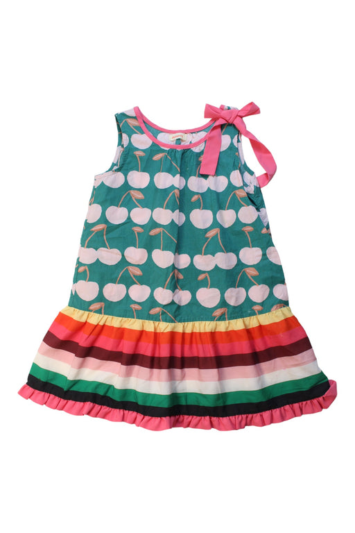 A Green Sleeveless Dresses from Momonittu in size 8Y for girl. (Front View)