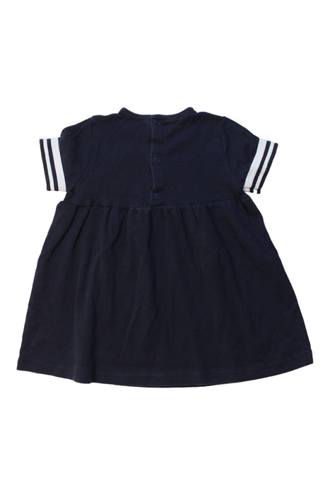 A Black Short Sleeve Dresses from Petit Bateau in size 6-12M for girl. (Back View)