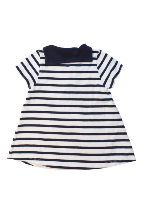 A White Short Sleeve Dresses from Petit Bateau in size 6-12M for girl. (Back View)