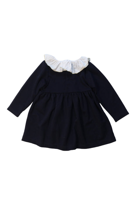 A Black Long Sleeve Dresses from Jacadi in size 12-18M for girl. (Back View)