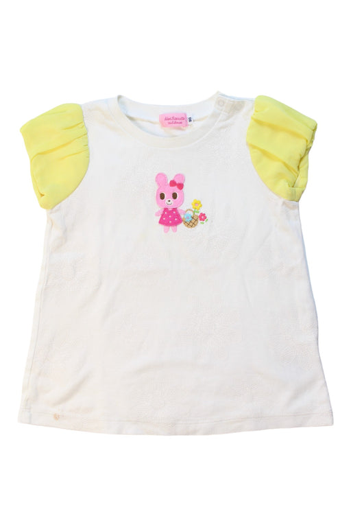 A Multicolour Short Sleeve Tops from Miki House in size 18-24M for girl. (Front View)