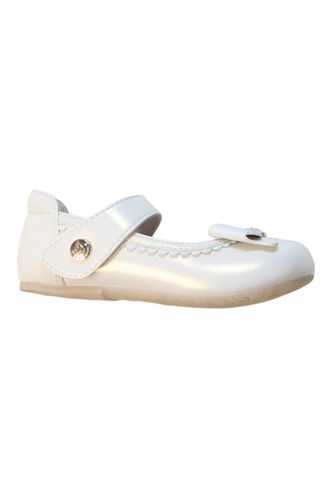 A White Flats from Dr. Kong in size 18-24M for girl. (Front View)