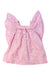 A Pink Short Sleeve Tops from Purebaby in size 6-12M for girl. (Back View)