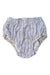 A Blue Bloomers from Purebaby in size 6-12M for girl. (Front View)