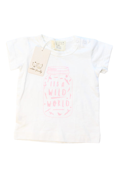 A White Short Sleeve T Shirts from Wilson & Frenchy in size 0-3M for girl. (Front View)