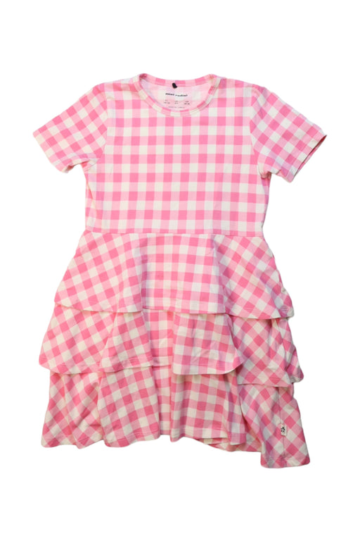 A Pink Short Sleeve Dresses from Mini Rodini in size 5T for girl. (Front View)