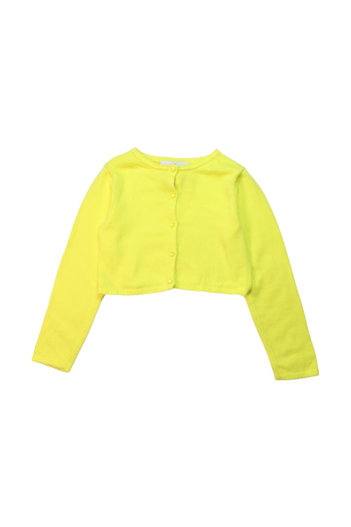 A Yellow Cardigans from Jacadi in size 6T for girl. (Front View)