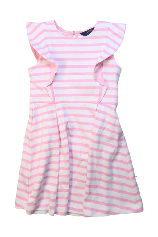 A Pink Sleeveless Dresses from Polo Ralph Lauren in size 6T for girl. (Front View)