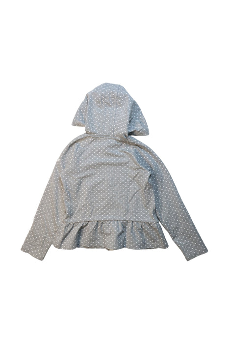 A Grey Zippered Sweatshirts from Armani in size 6T for girl. (Back View)