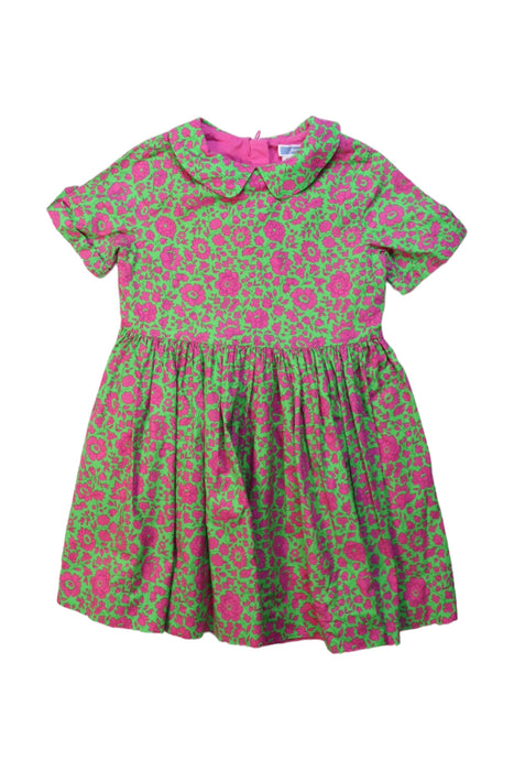 A Multicolour Short Sleeve Dresses from Jacadi in size 4T for girl. (Front View)