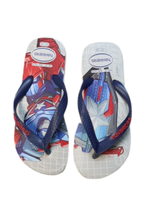 A Multicolour Flip Flops from Havaianas in size 7Y for boy. (Back View)