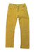 A Yellow Casual Pants from Petit Bateau in size 6T for girl. (Front View)