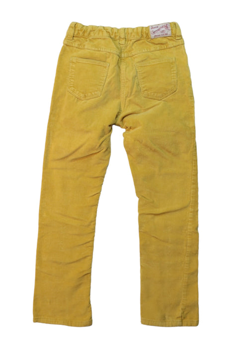 A Yellow Casual Pants from Petit Bateau in size 6T for girl. (Back View)