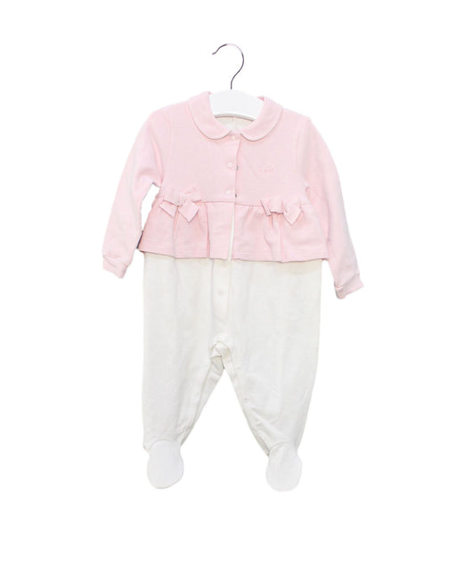 A Pink Long Sleeve Jumpsuits from Il Gufo in size 6-12M for girl. (Front View)