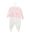 A Pink Long Sleeve Jumpsuits from Il Gufo in size 6-12M for girl. (Front View)