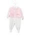 A Pink Long Sleeve Jumpsuits from Il Gufo in size 6-12M for girl. (Front View)