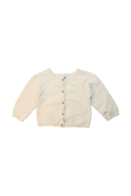 A Beige Cardigans from Petit Bateau in size 3T for girl. (Front View)