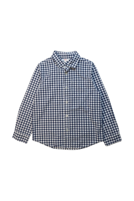 A Blue Long Sleeve Shirts from Seed in size 5T for boy. (Front View)