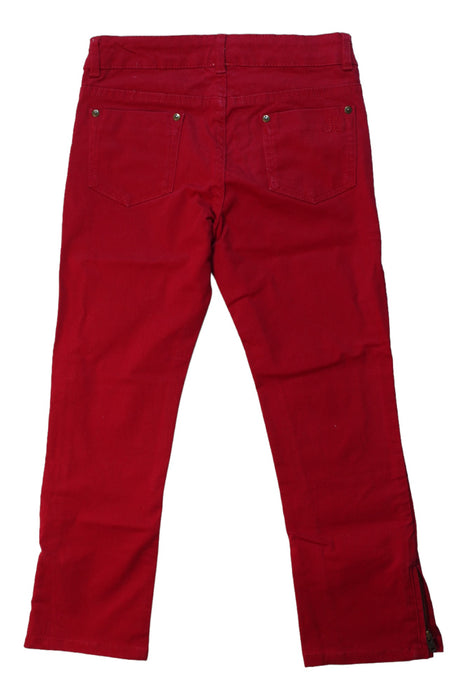 A Burgundy Casual Pants from Jacadi in size 7Y for girl. (Back View)