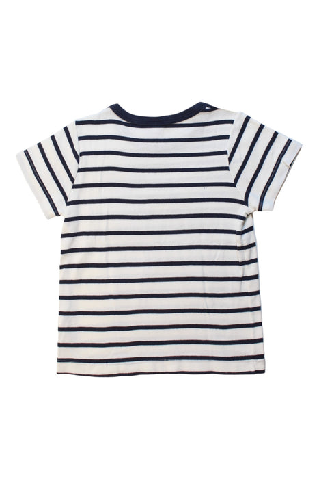 A Black Short Sleeve T Shirts from Petit Bateau in size 4T for girl. (Back View)