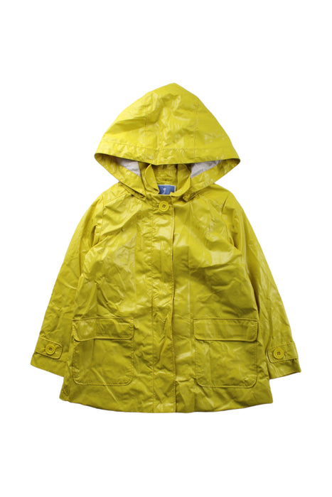A Yellow Rain Jackets from Jacadi in size 4T for neutral. (Front View)