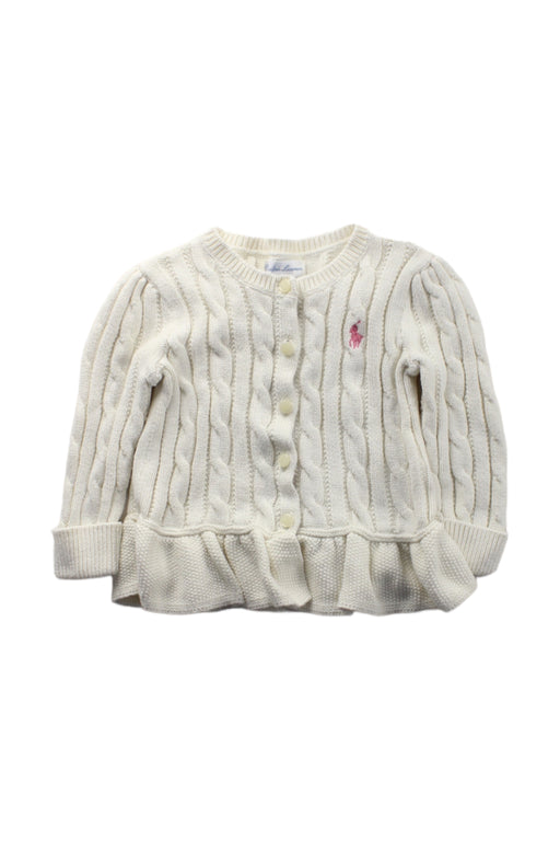 A White Cardigans from Ralph Lauren in size 6-12M for girl. (Front View)