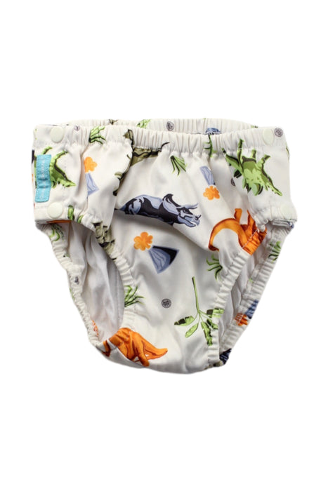 A White Swim Diapers from Charlie Banana in size 2T for neutral. (Front View)