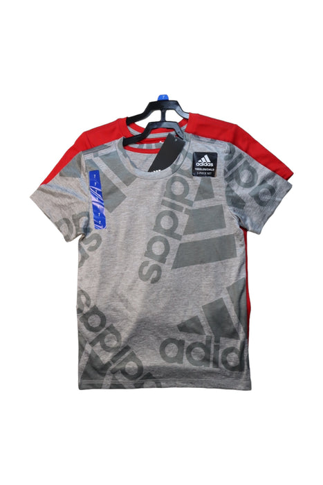 A Multicolour Short Sleeve T Shirts from Adidas in size 7Y for boy. (Front View)