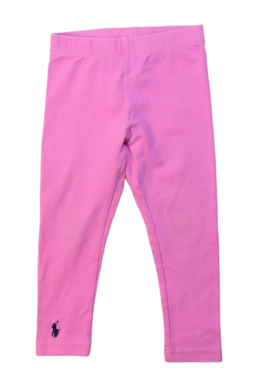 A Pink Leggings from Ralph Lauren in size 2T for girl. (Front View)