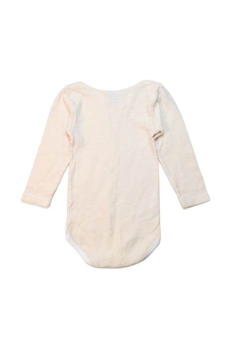 A Beige Long Sleeve Bodysuits from Petit Bateau in size 18-24M for neutral. (Back View)