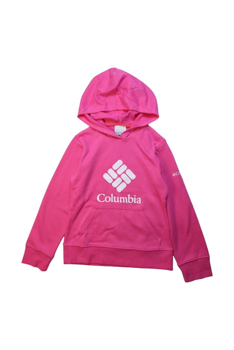 A Pink Hooded Sweatshirts from Columbia in size 7Y for girl. (Front View)