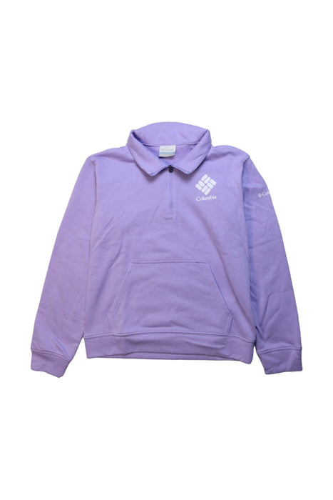 A Purple Zippered Sweatshirts from Columbia in size 8Y for girl. (Front View)