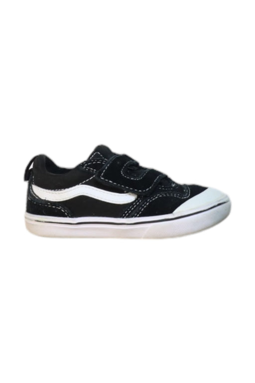 A Black Sneakers from Vans in size 3T for boy. (Front View)