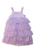 A Purple Sleeveless Dresses from Seed in size 5T for girl. (Back View)