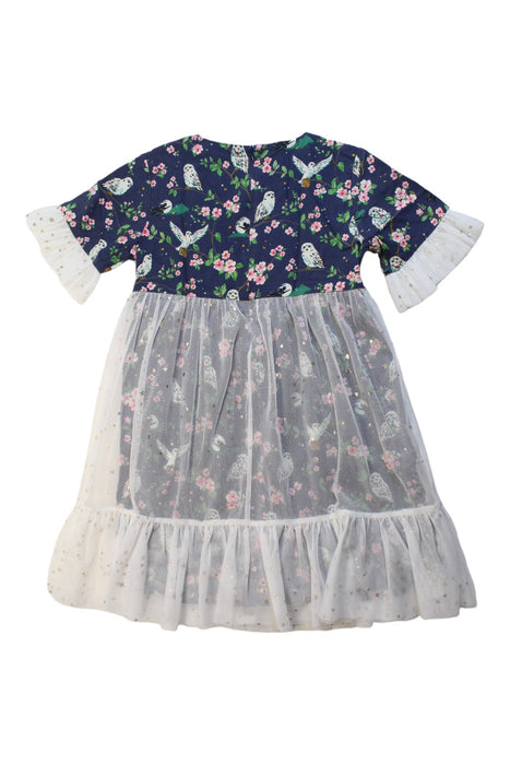 A Blue Short Sleeve Dresses from Cath Kidston in size 5T for girl. (Back View)