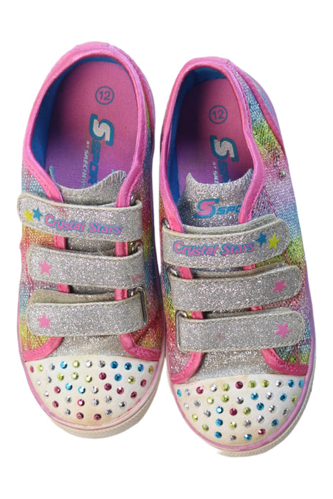 A Pink Sneakers from Skechers in size 6T for girl. (Back View)