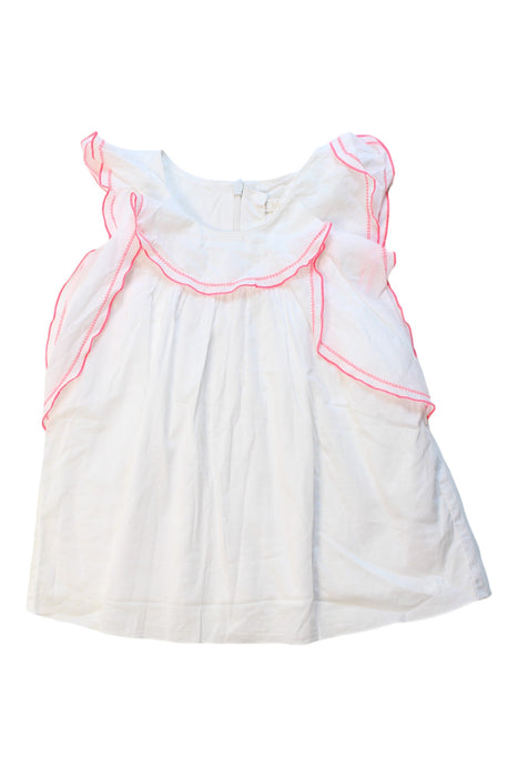 A White Sleeveless Dresses from Chloe in size 4T for girl. (Front View)