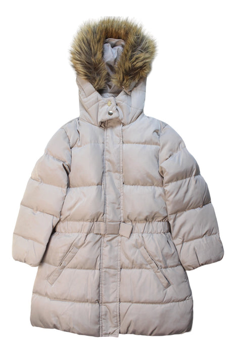 A White Puffer/Quilted Coats & Outerwear from Jacadi in size 5T for girl. (Front View)