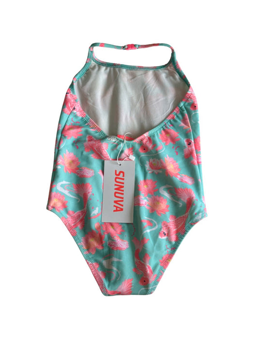 A Pink Swimsuits from Sunuva in size 3T for girl. (Back View)