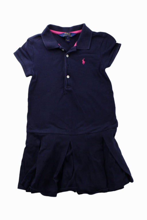 A Purple Short Sleeve Dresses from Polo Ralph Lauren in size 5T for girl. (Front View)