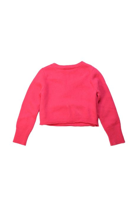 A Pink Knit Sweaters from Jacadi in size 6T for girl. (Back View)