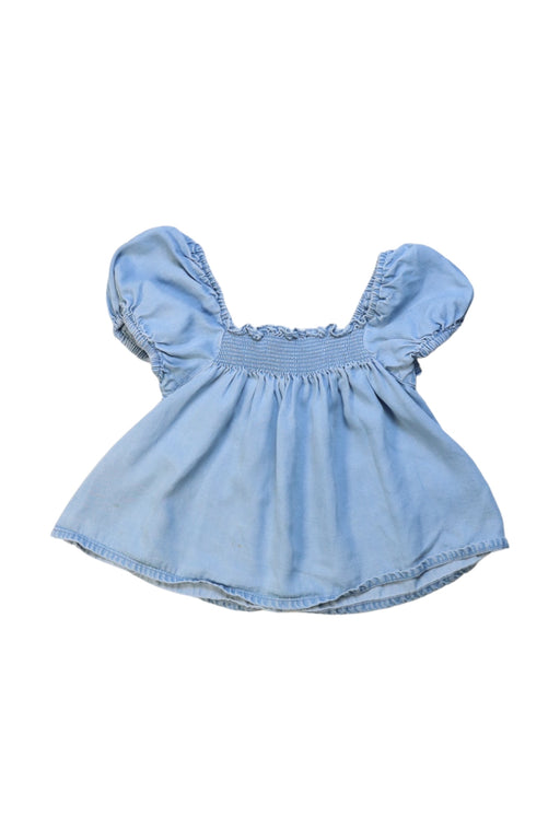 A Blue Short Sleeve Tops from Seed in size 6T for girl. (Front View)