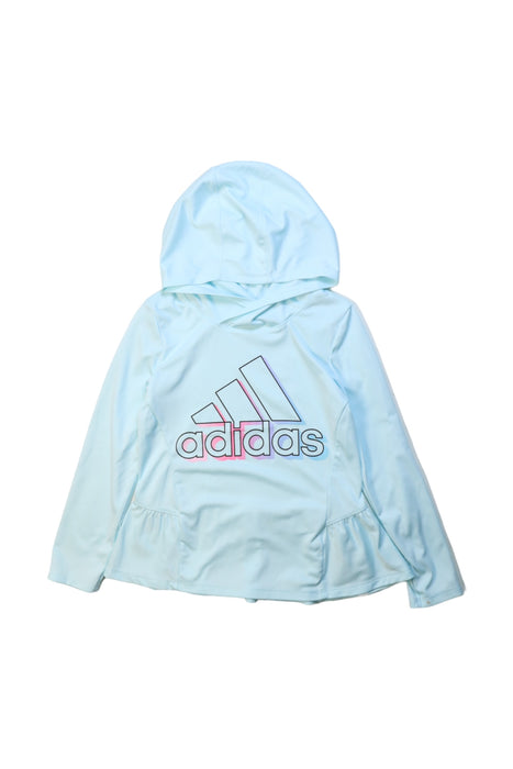 A Blue Active Tops from Adidas in size 5T for girl. (Front View)