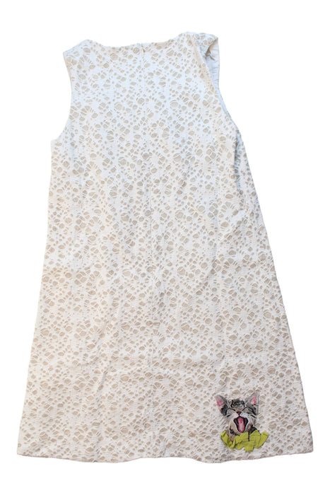 A White Sleeveless Dresses from I Pinco Pallino in size 12Y for girl. (Back View)